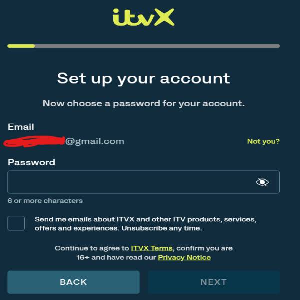 Set up your ITVX account