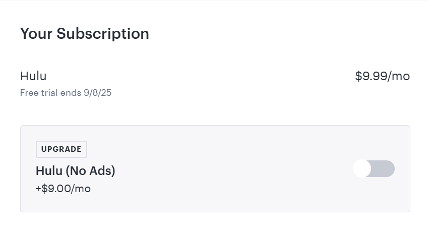 Hulu (with ads) Plan